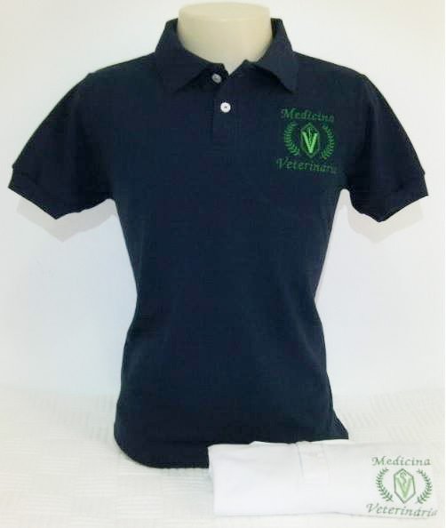 Camiseta Polo Preta Medicina Veterinária